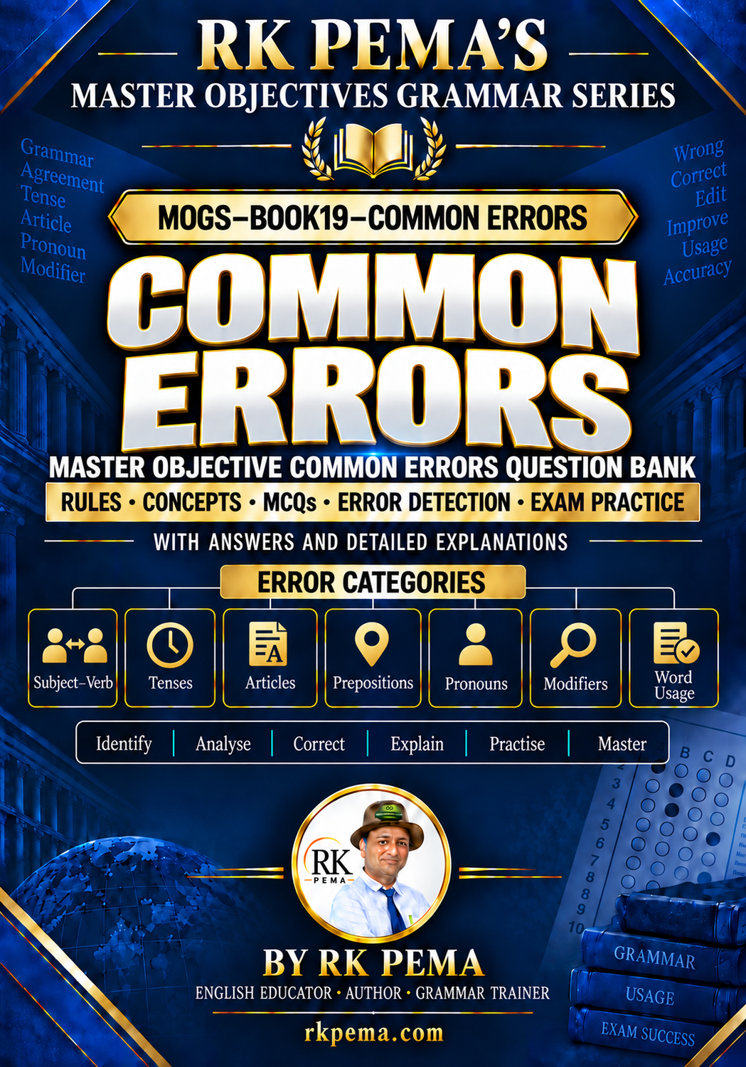 MOGS BOOK19 Common Errors, Master Objectives Grammar Series by RK Pema