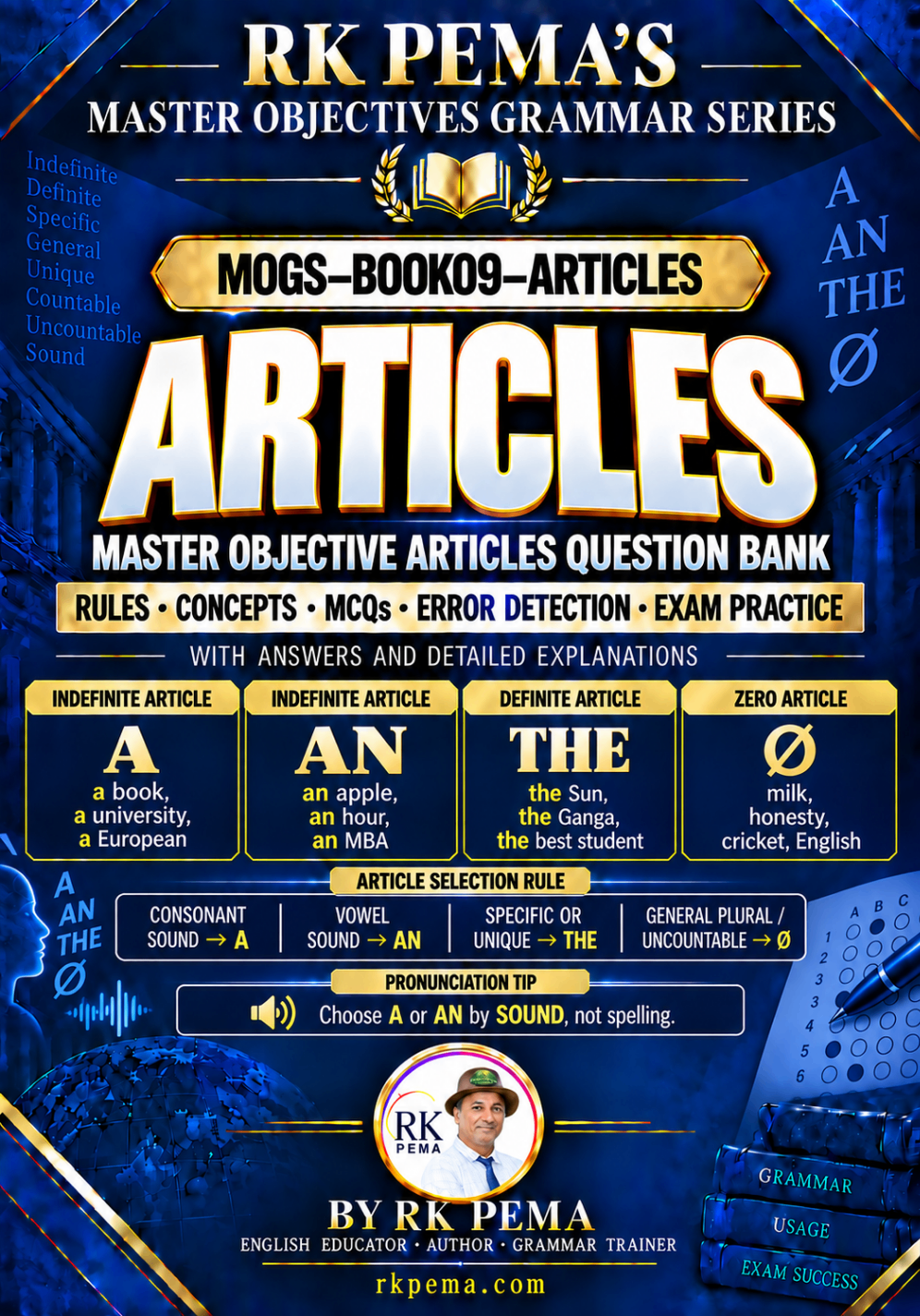 MOGS BOOK09 Articles, Master Objectives Grammar Series by RK Pema