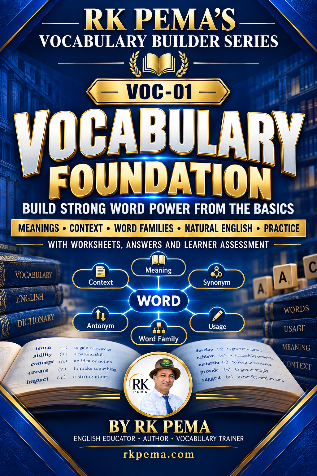 VOC-01 Vocabulary Foundation — Build Strong Word Power from the Basics, from RK Pema's Vocabulary Builder Series