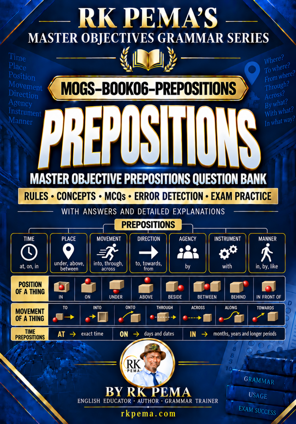 MOGS BOOK06 Prepositions, Master Objectives Grammar Series by RK Pema