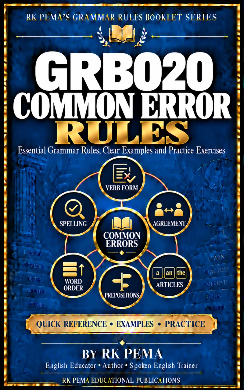 GRB020 Common Error Rules by RK Pema — Grammar Rules Booklet Series