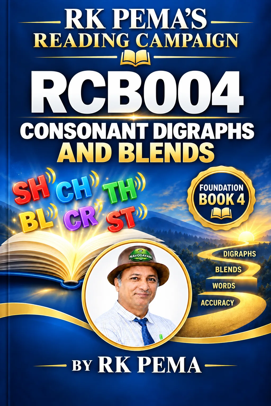 RCB004 Consonant Digraphs and Blends, Foundation Book 4, RK Pema's Reading Campaign Series
