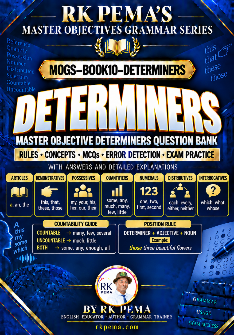 MOGS BOOK10 Determiners, Master Objectives Grammar Series by RK Pema