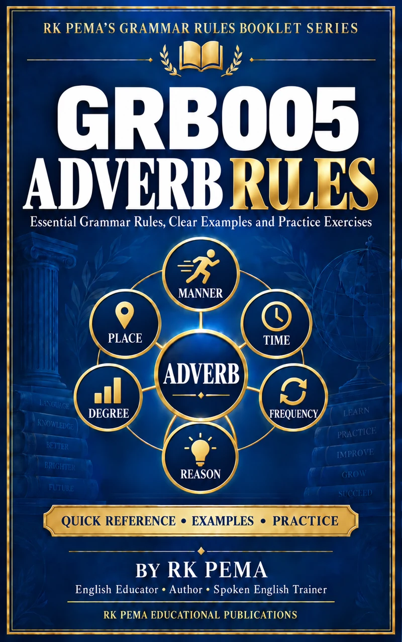 GRB005 Adverb Rules by RK Pema — Grammar Rules Booklet Series